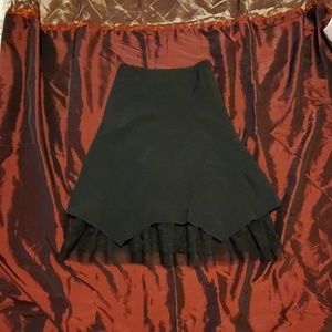 Black Low Waist Long Skirt